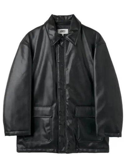 Numeric Leather Jacket Black - MAISON MARGIELA - BALAAN 2