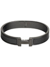 Clic HH So Black Bracelet Noir Mat - HERMES - BALAAN.