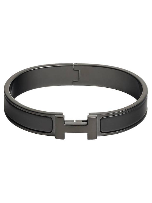 Clic HH So Black Bracelet Noir Mat - HERMES - BALAAN.