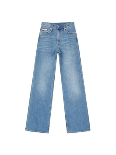 High Rise Wide Jeans Mid Blue - CALVIN KLEIN - BALAAN 1