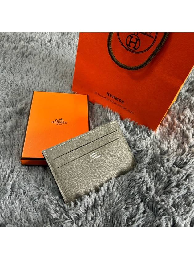 Citizen Twill Card Wallet Grey - HERMES - BALAAN 4