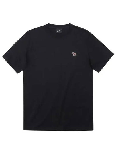 Zebra Logo Crew Neck Cotton Short Sleeve T-Shirt Black - PAUL SMITH - BALAAN 2