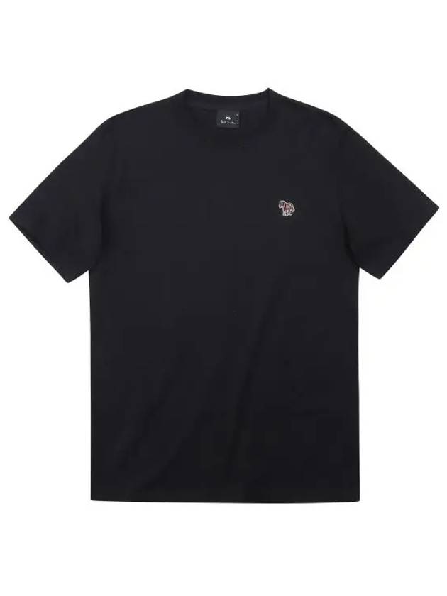 Zebra Logo Crew Neck Cotton Short Sleeve T-Shirt Black - PAUL SMITH - BALAAN 3