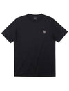 Zebra Logo Crew Neck Cotton Short Sleeve T-Shirt Black - PAUL SMITH - BALAAN 3