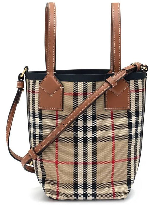 Mini London Tote Bag Archive Beige - BURBERRY - BALAAN 2