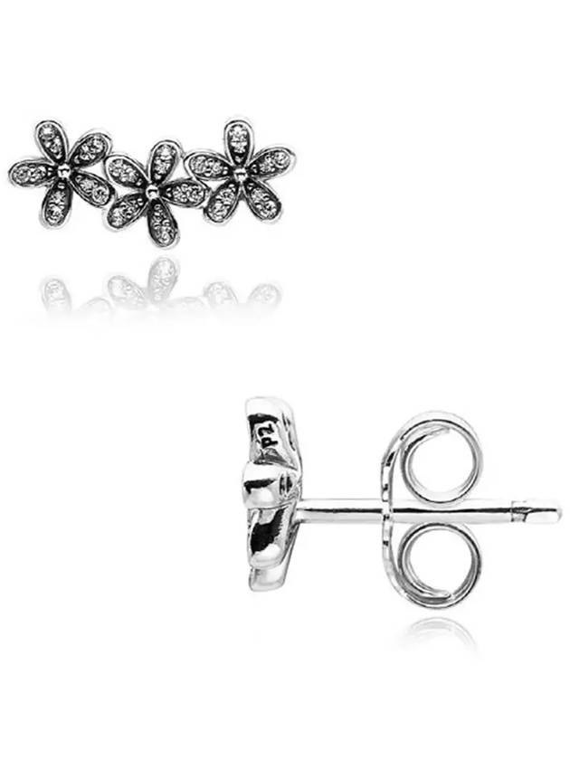 Daisy Flower Stud Earrings Silver - PANDORA - BALAAN 5