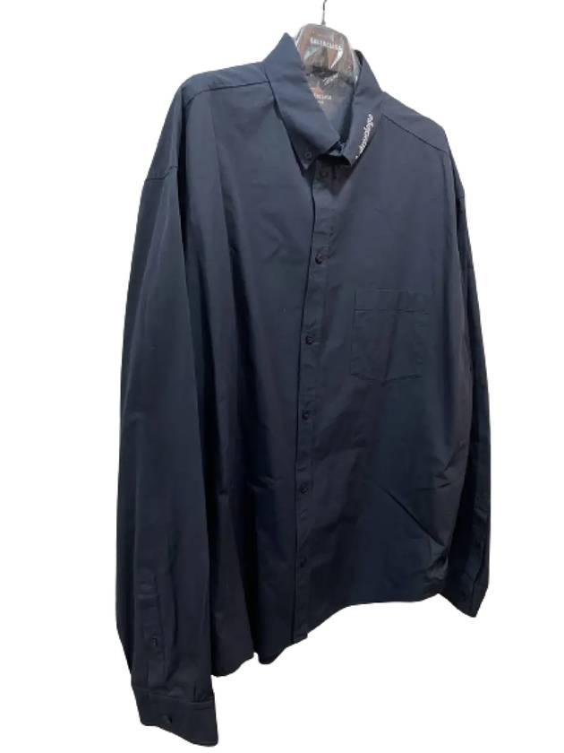 Men's Long Sleeve Shirt Dark Navy - BALENCIAGA - BALAAN.