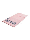 Cotton Terry Logo Beach Towel Pink - STONE ISLAND - BALAAN 3