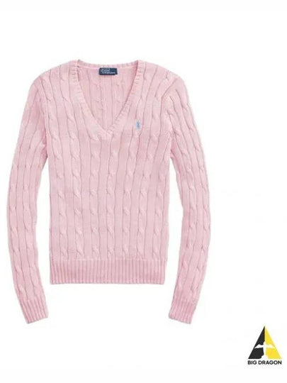 Women's Embroidered Logo Knit Top Pink - POLO RALPH LAUREN - BALAAN 2