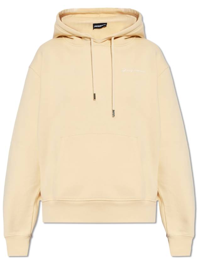 Jacquemus ‘Brode’ Hoodie With Logo, Women's, Cream - JACQUEMUS - BALAAN 1