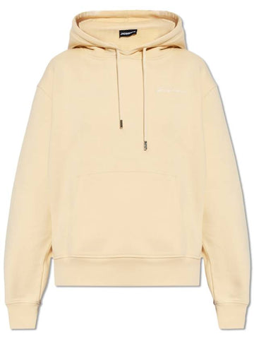 Jacquemus ‘Brode’ Hoodie With Logo, Women's, Cream - JACQUEMUS - BALAAN 1