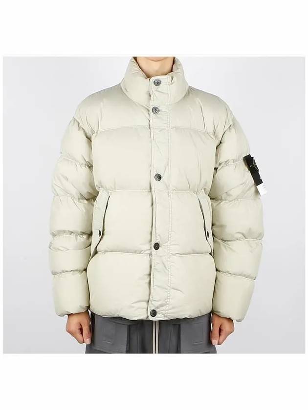 Garment Dyed Crinkle Reps R NY Down Padding Beige - STONE ISLAND - BALAAN 3