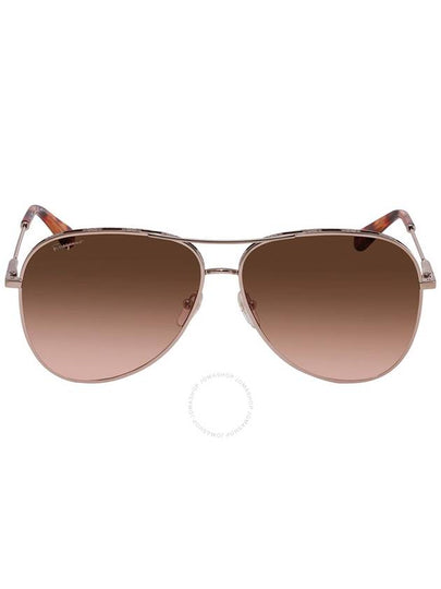 Eyewear Gradient Pilot Sunglasses Brown - SALVATORE FERRAGAMO - BALAAN 2