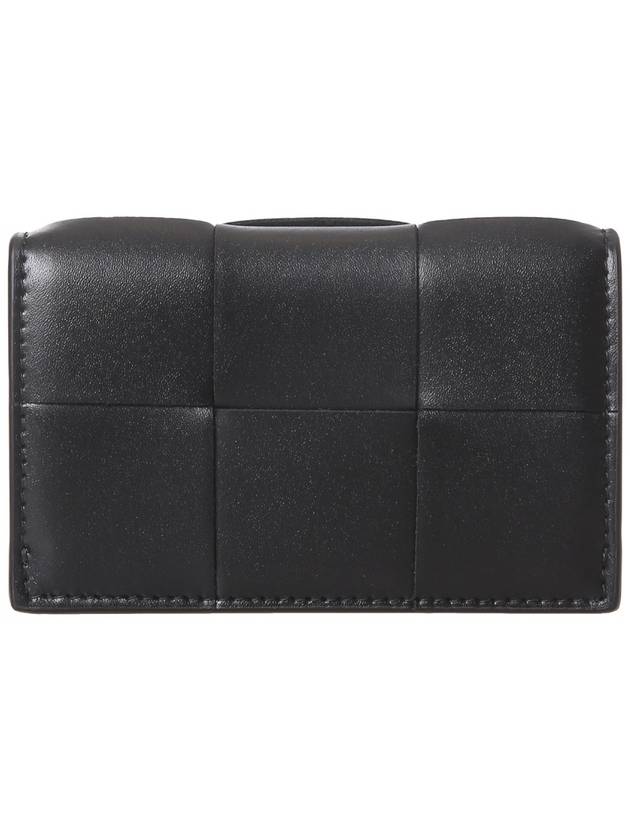 Cassette Business Card Wallet Black - BOTTEGA VENETA - BALAAN 4