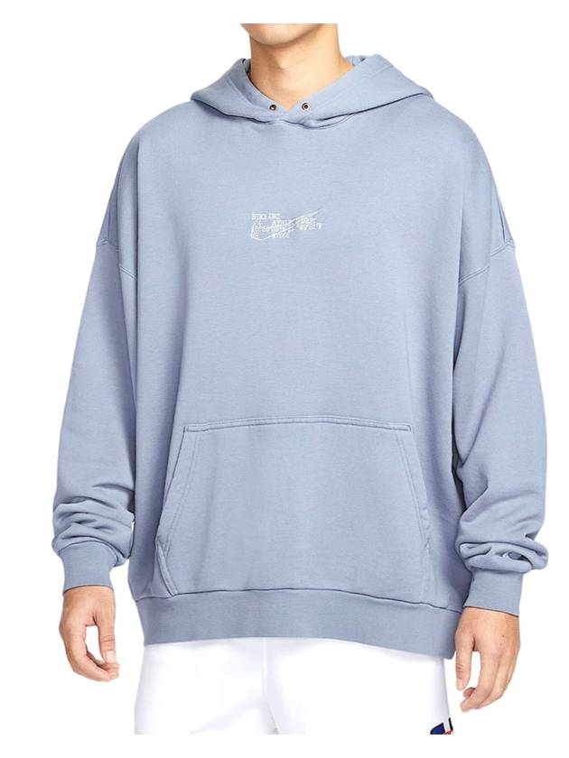 Club Oversized French Terry Pullover Hoodie Asean Slate - NIKE - BALAAN 1