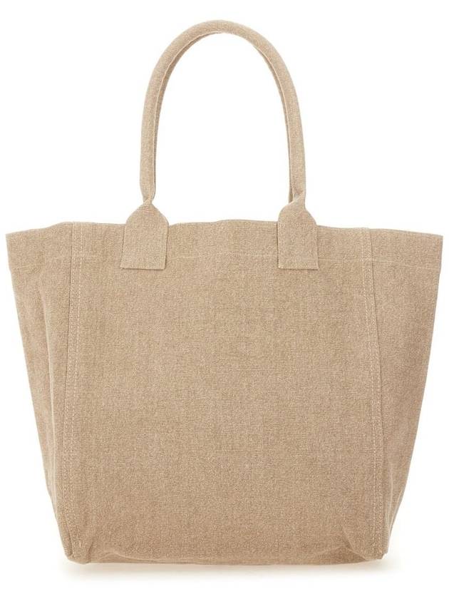 Yenky Embroidered Logo Shopper Tote Bag Beige - ISABEL MARANT - BALAAN 3