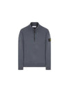 Brushed Cotton Half Zip-Up Sweatshirt Grey - STONE ISLAND - BALAAN 1