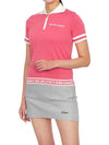 Women's Logo Short Sleeve PK Shirt Pink - HORN GARMENT - BALAAN 6