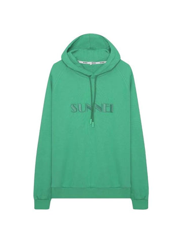 Embroidered Logo Hoodie Green - SUNNEI - BALAAN 1