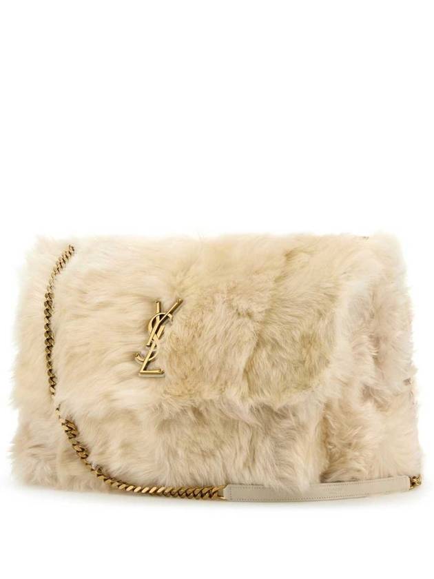 Niki Oversized Shearling Shoulder Bag Polaire - SAINT LAURENT - BALAAN 3