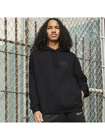 01CK6767010LebronEmbroidery Crown Hooded TshirtBlack - NIKE - BALAAN 1