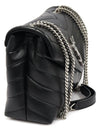 494699 Black Y Quilted Calfskin Matelasse Silver Chain Lulu Small Shoulder Bag - SAINT LAURENT - BALAAN 3