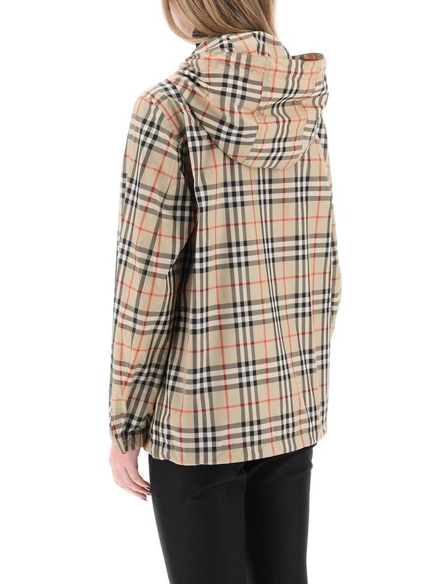 Check Hooded Jacket Archive Beige - BURBERRY - BALAAN 4