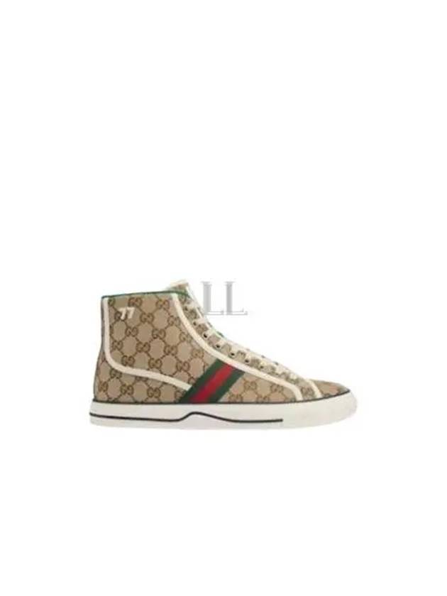 Tennis 1977 GG Canvas High-Top Sneakers Beige - GUCCI - BALAAN 2