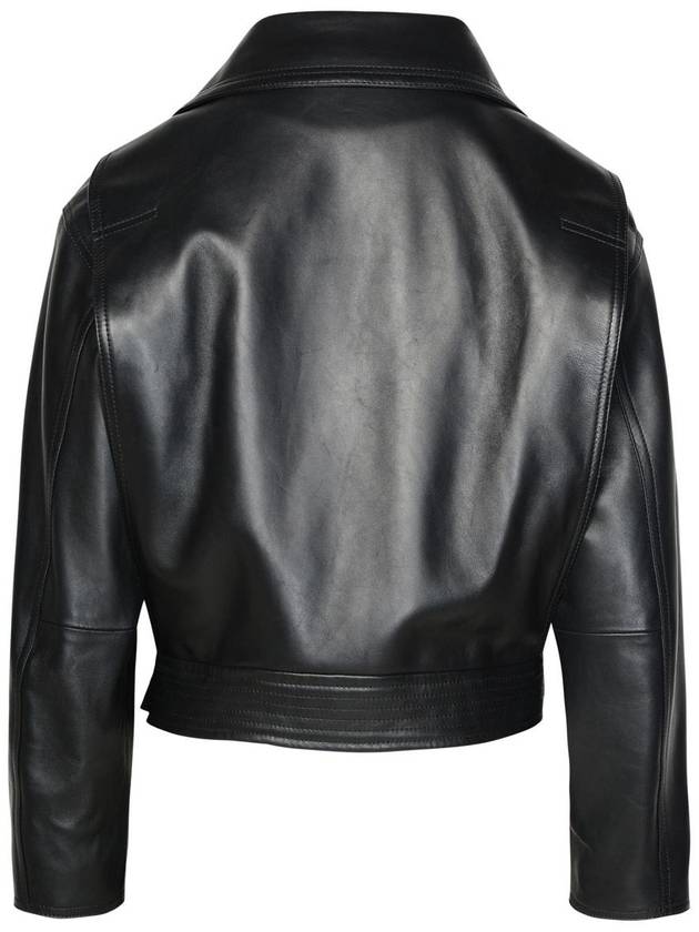 Leather Jacket 1010545 1A101181B000 Black - VERSACE - BALAAN 4