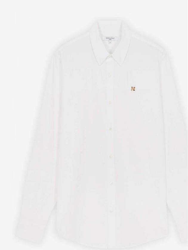 Small Fox Head Patch Classic Long Slevee Shirt White - MAISON KITSUNE - BALAAN 2