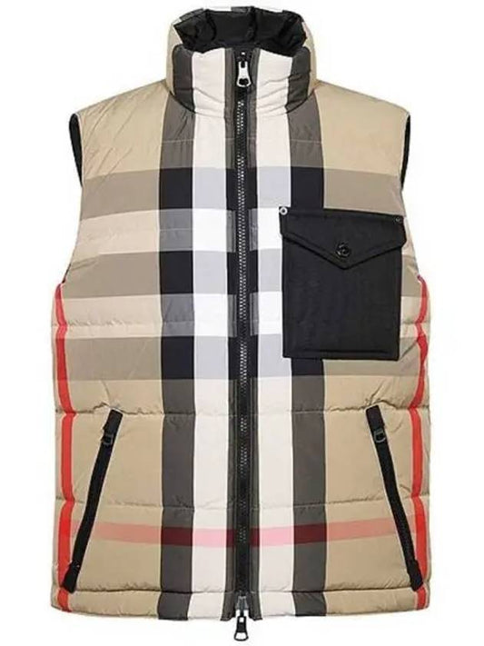 Reversible Check Nylon Padding Vest Archive Beige - BURBERRY - BALAAN 2