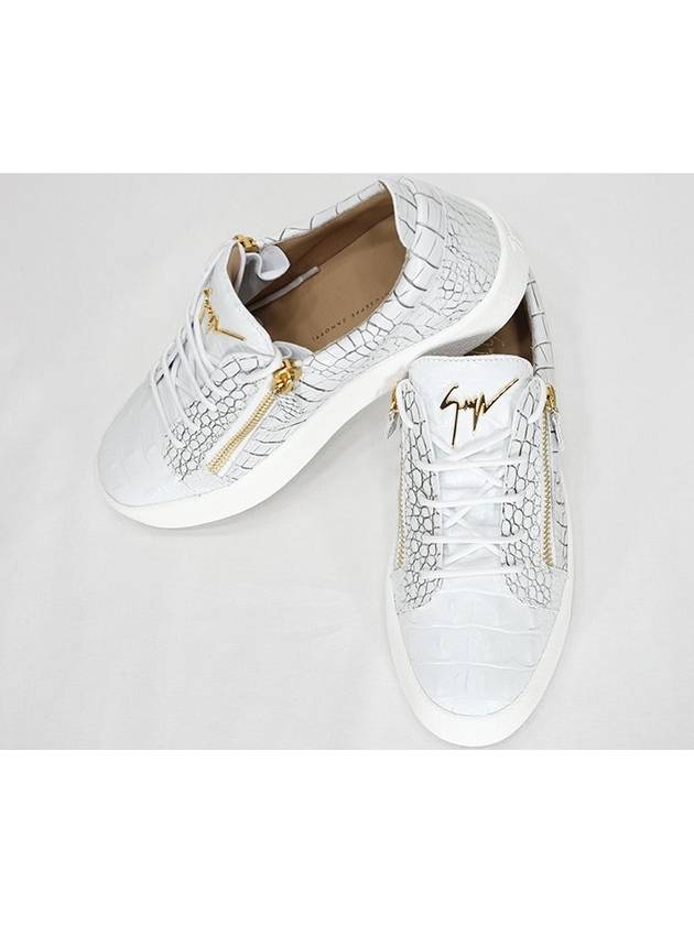 Leather Zipper Frankie Low Top Sneakers White - GIUSEPPE ZANOTTI - BALAAN 3