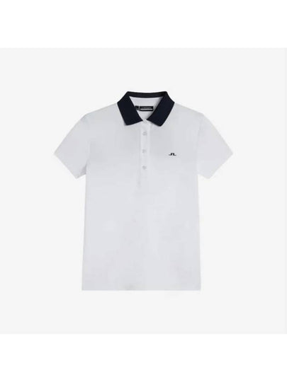 Women's Cassie Short Sleeve Polo Shirt White - J.LINDEBERG - BALAAN 2