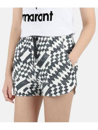 Mifikiae Pattern Printing Shorts White Black - ISABEL MARANT ETOILE - BALAAN 2