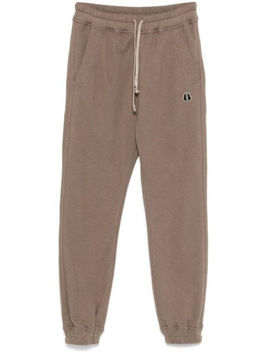 Rick Owens Cotton Track Pants Taupe - MONCLER - BALAAN 1