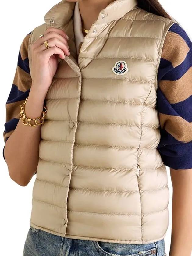 Liane Logo Patch Down Vest Ivory - MONCLER - BALAAN 3