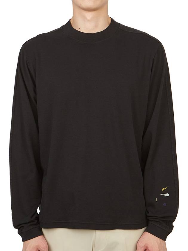 Shadow Project Interlock Mako Cotton Long Sleeve T-Shirt Black - STONE ISLAND - BALAAN 2