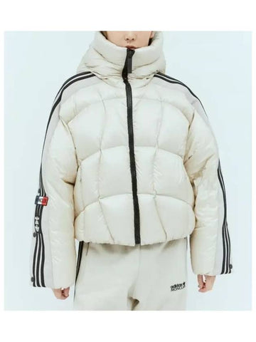 Adidas Funise Hooded Crop Padded Jacket Cream 1A000 14 M2287 265 - MONCLER - BALAAN 1