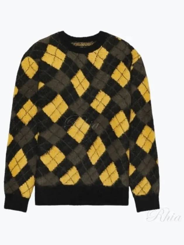 Fitzroy Men s Knitwear Knit MK032Z BLK GOLDEN YELLOW - ALLSAINTS - BALAAN 1