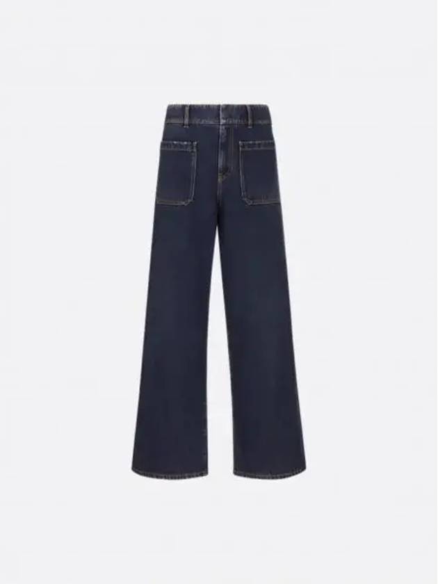 Couture Pocket Flare Wide Jeans Navy - DIOR - BALAAN 2