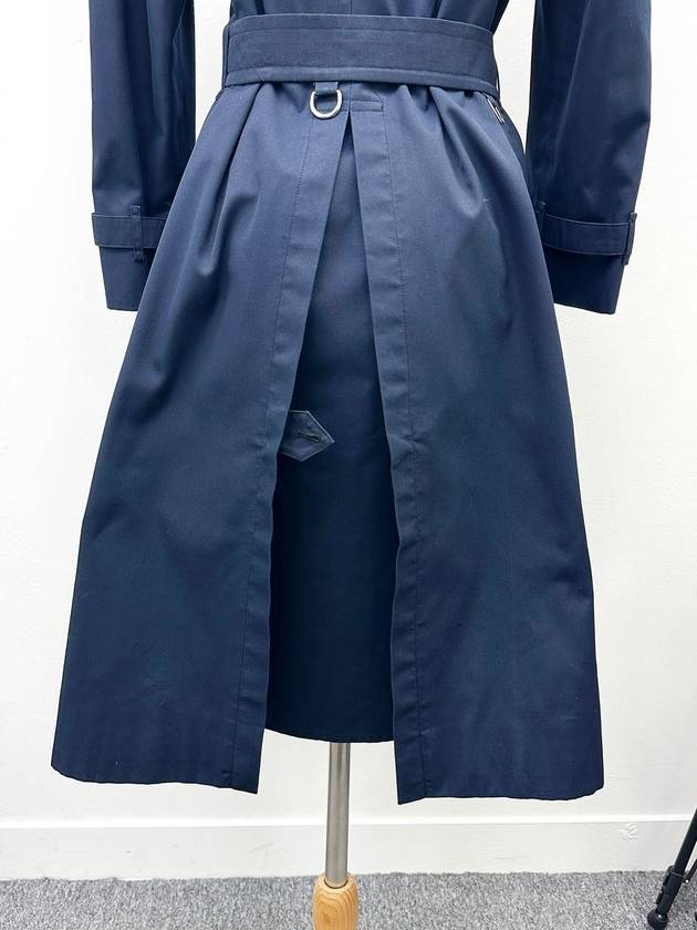 Navy Nova Check Trench Coat 4VBUO40739 - BURBERRY - BALAAN 8