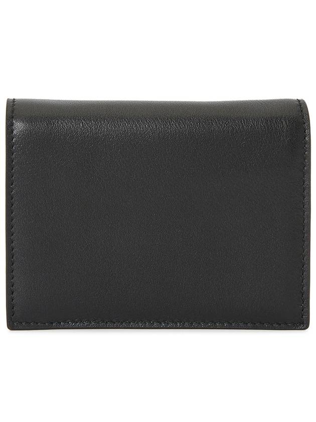 Women's Small Saffiano Smooth Leather Half Wallet Black - PRADA - BALAAN 3