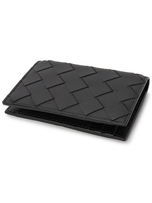 Intrecciato Flap Card Case Black - BOTTEGA VENETA - BALAAN 4