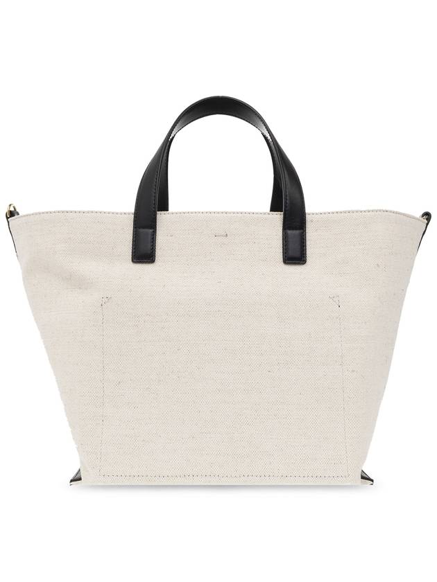 Logo Small Wander Square Tote Bag Cream - JIL SANDER - BALAAN 4