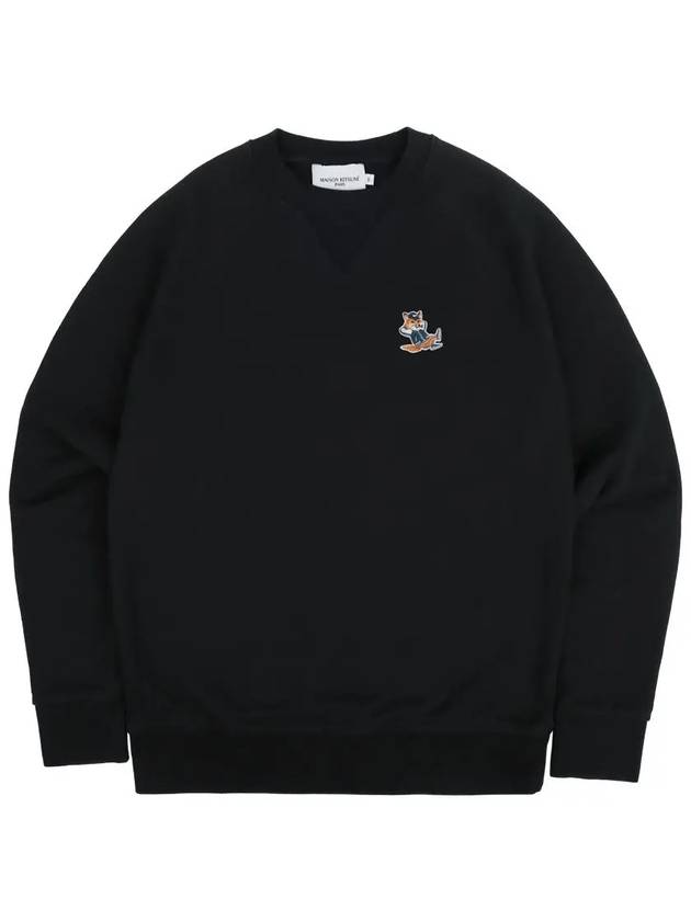 Dressed Fox Patch Classic Sweatshirt Black - MAISON KITSUNE - BALAAN 1