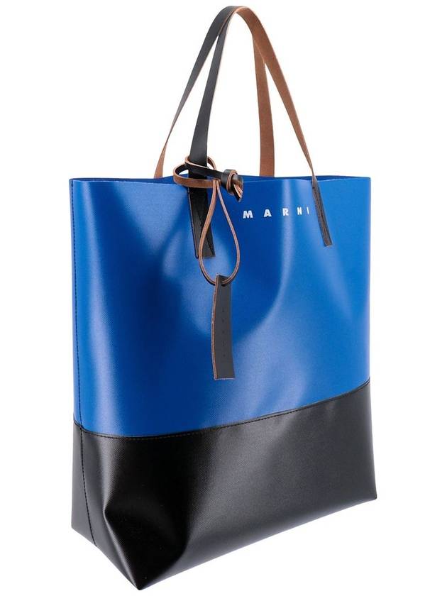 Tribeca Shopping Tote Bag Blue Black - MARNI - BALAAN 4