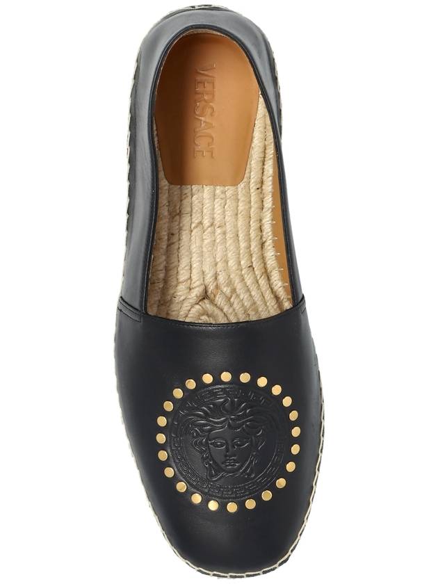 Versace Leather Espadrilles, Men's, Black - VERSACE - BALAAN 6