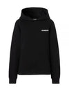 Horseferry Logo Print Cotton Hoodie Black - BURBERRY - BALAAN 2