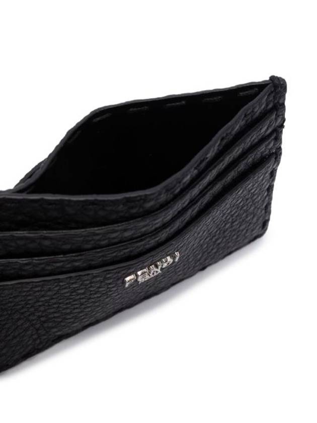 Selleria Leather Card Wallet Black - FENDI - BALAAN 4