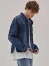 denim printed raglan sleeve jacket indigo - CORK - BALAAN 3